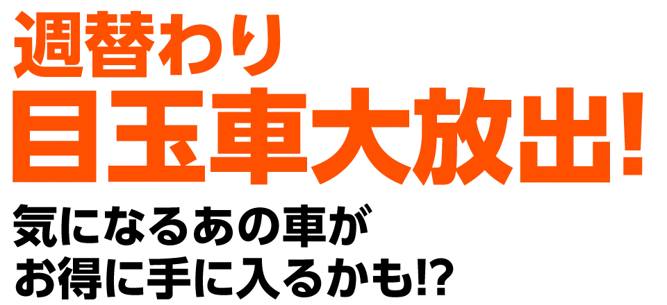 気になるあの車がお得に手に入るかも！？！